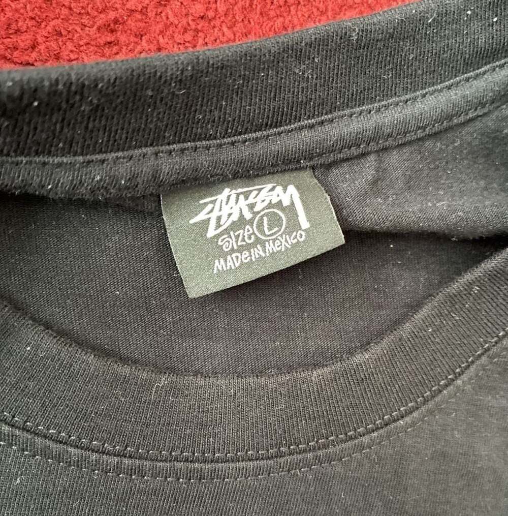 Stussy Graphic Print Short Sleeve Black T-Shirt Size L - Picture 3 of 7